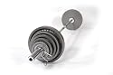 210 Pound Olympic Weight Set with Olympic Bar - Spring Collars - Grey Weight Plates