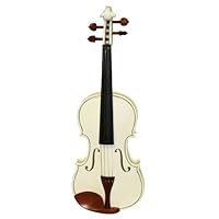 Full Size Violin 4 X 4 with Case - Metallic White