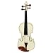 Full Size Violin 4 X 4 with Case - Metallic White
