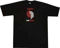 Portland Trail Blazers Throwback Adidas Vintage Black T Shirt