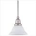 Sea Gull Lighting 61060-962 Sussex One-Light Mini Pendant, Brushed Nickel Finish with Satin White Glass