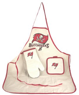 Tampa Bay Buccaneers Apron Oven Mitt Potholder Tailgate Set