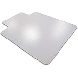 Floortex 1115227LR Ultimat Polycarbonate Chair Mat for Carpets Over 1/2" Thick, 48"x60", Rectangular with Lip