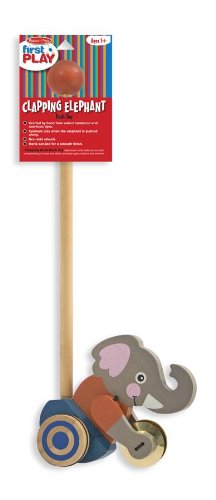 Melissa & Doug Clapping Elephant Push Toy