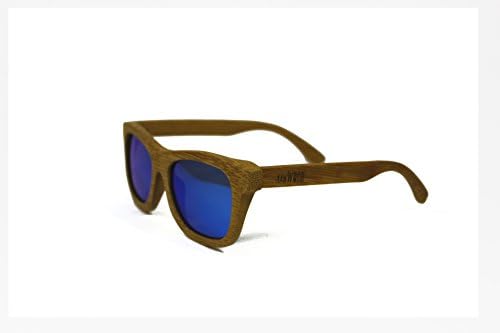 RawWood Originals Natural/Blue Polarized Bamboo Wood Sunglasses