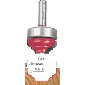Click here to buy Freud 39-536 1-3 8-Inch Diameter Top Bearing Cove and Bead Groove Router Bit with 3 8-Inch Shank by Freud.