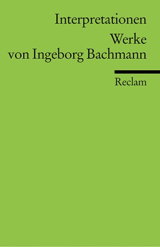 Image of: Werke von Ingeborg Bachmann. Interpretationen