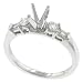 Round/Baguette Diamond Engagement Ring .25cttw (cz ctr