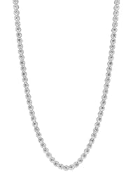 14K White Gold 7.25" Polish Clear Cubic Zirconia Fancy Bracelet With Box Catch