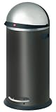 Hailo 0850-459 Gro&szlig;raum-Abfallbox KickVisier 50, schwarz