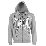 Tapout Tribal Front Zip Hoody Mens Grey Marl Medium