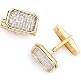 14Kt Yellow Gold Diamond Cufflinks