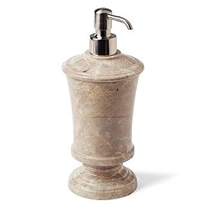 Stone Lotion Dispenser - Sand Marble, Chrome - Frontgate