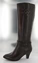 Women Shoes FRYE -77075-TINA TALL PLEATED DARK BROWN