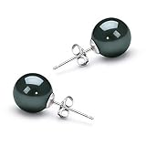 Black 8-9mm AA Japanese Akoya Pearl Earring Set