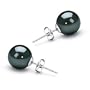 PearlsOnly Black 8-9mm AA Japanese Akoya Pearl Earring Set