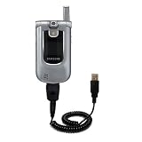 Coiled Power Hot Sync and Charge USB Data Cable w/ Tip Exchange for the Samsung SCH-A890 - Gomadic Brand