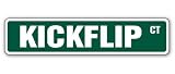 KICKFLIP -Street Sign skateboard trick video skate gift