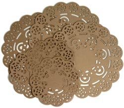 Bulk Buy: Petaloo Floral (3-Pack) Darjeeling Paper Doilies 7' &amp; 4.5' 6/Pkg Craft Brown P1487200