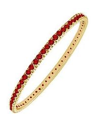 Ruby Eternity Bangle 14K Yellow Gold - 5.00 CT TGW