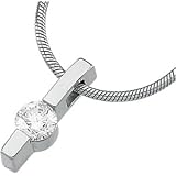 14K White Gold Diamond Assembly Pendant Slide & Chain