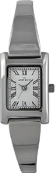 AK Anne Klein #10/9304WTGB Women's Silver Tone Bangle Bracelet Watch