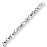 Ladies Swirl Circle Diamond Bracelet