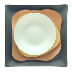 11" Square Seaglass Dinner Plate (Graphite)