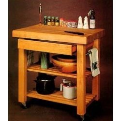 Kitchen Workcenter (Natural) (Overall 20 x 30 x 36H) by Catskill Craftsmen, Inc.