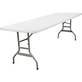 30'W x 96'L x 29'H Granite White Plastic Bi-Fold Folding Table