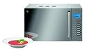 LUXUS PROFI MIKROWELLE MIT VERSPIEGELTER GLASTUER + EXTRASTARKEN 1000 WATT INKL. HEISSLUFT UND GRILL INNENRAUM + GEHÄUSE AUS EDELSTAHL MIT 22 LITER GARRAUM SEHR EDEL!!! NEU + OVP