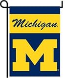 MICHIGAN WOLVERINES 2-Sided Garden Flag Set W/ #11213 Garden Pole