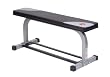 Strength Trainer Flat Bench with Dumbbell Rack