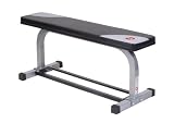 Strength Trainer Flat Bench with Dumbbell Rack