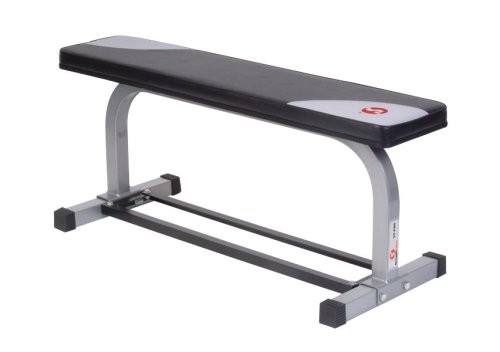 Strength Trainer Flat Bench with Dumbbell Rack