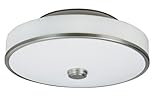 IMAGE OF American Fluorescent SHC170ACE6T Sheridan Large 22-Inch Flush Mount, Satin Nickel