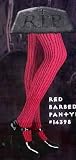Womens Red Barbed Wire Print Pantyhose
