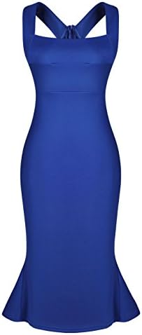 JNTworld Womens Celebrity Wear To Work Party Sheath Bodycon Pencil Dress, XXL, blue