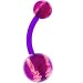 Bioplast Purple Blazing Baseball Belly Ring