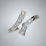 Boxed Contempary 925 Sterling silver crystal Toe Ring