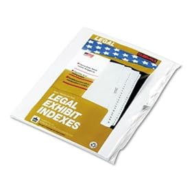 90000 Series Legal Exhibit Index Dividers, 1/26 Cut Tab, Title L, 25/Pack