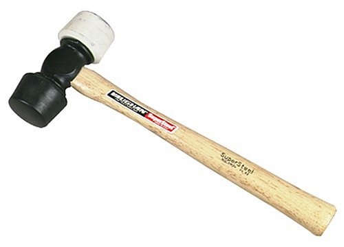Vaughan RM24 14-Inch Professional Rubber Mallet with Flame-Treated Hickory Handle