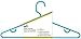 Honey-Can-Do HNG-03588 Plastic Tubular Hangers with Hanging Hooks, 15-Pack, Aqua