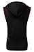 Coofandy Mens Casual Sleeveless Hoodie Zip Up Vest with Pockets Black Medium Black Medium