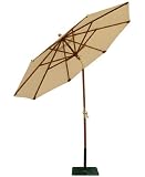 Outdoor Living : Parasol 2.7m Natural with Tilt