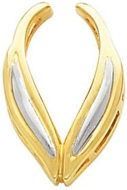 14K Yellow Gold &amp; 14K White Gold, Enhancer, Two Tone Pendant Enhancer