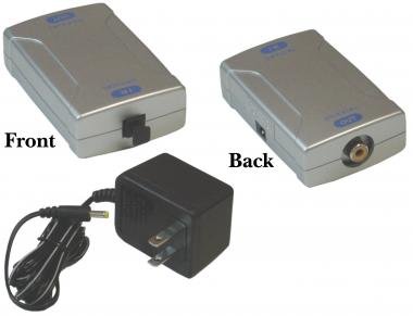 Digital Fiber Optical (Toslink) to Digital Coaxial (S/PDIF) Converter