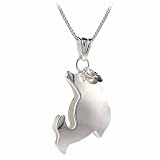 Sterling Silver Three Dimensional Leaping Dolphin Pendant