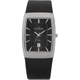 Skagen Denmark Mens Watch Black Leather,Steel Men's Watch #690LSLB