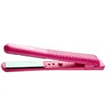 NuMe Vintage Hot Pink Limited Edition 1.25" Solid Ceramic Flat Iron / Hair Straightener Dual Voltage 110v - 240v